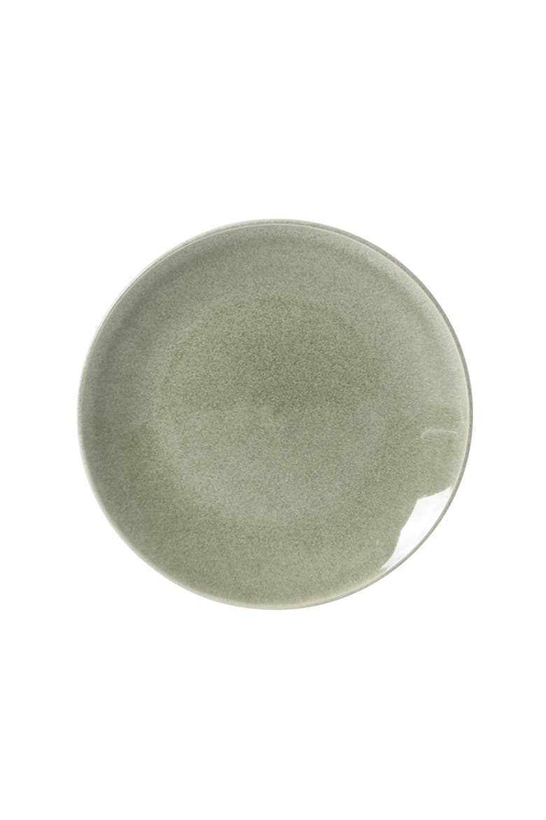 Castle Peak 12-Piece Reactive Glaze Stoneware Dinnerware Set, Alternate, color, Green