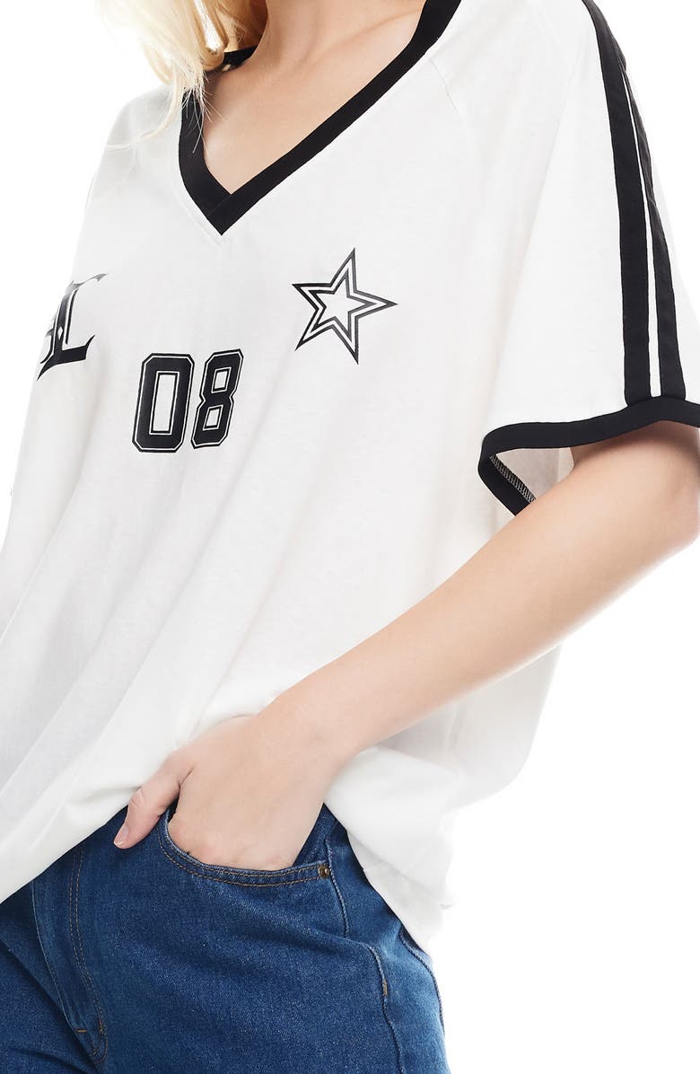 LIONESS Spectate V-Neck Top, Alternate, color, Porcelain