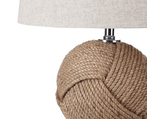 Jonathan Y Monkey's Fist 24" Knotted Rope Led Table Lamp In Brown/tan