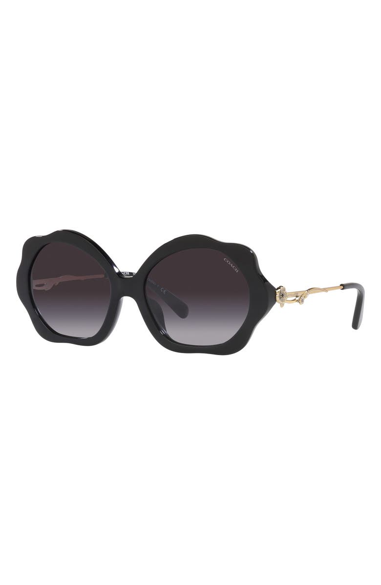 COACH 55mm Irregular Sunglasses, Alternate, color, 