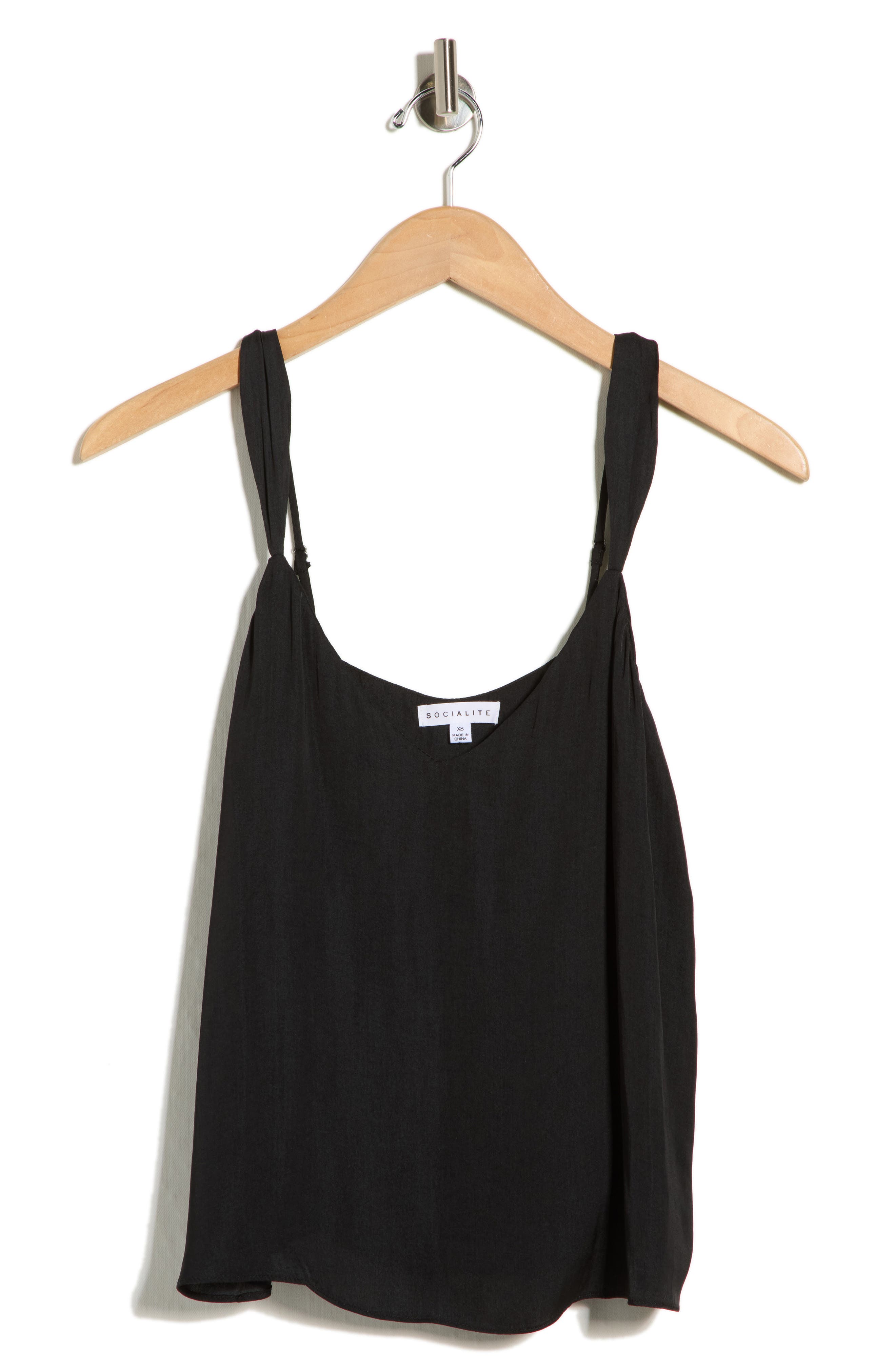 Socialite V-Neck Satin Tank