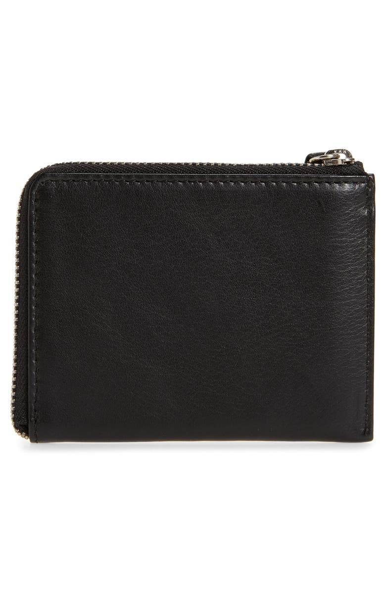 NORDSTROM MEN'S SHOP Edward Half Zip Leather Wallet, Alternate, color,