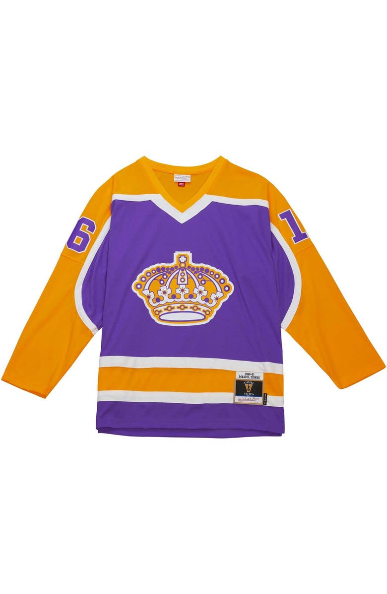 Mitchell & Ness Men's Mitchell & Ness Marcel Dionne Purple Los Angeles Kings  1980/81 Blue Line Player Jersey, Alternate, color, 