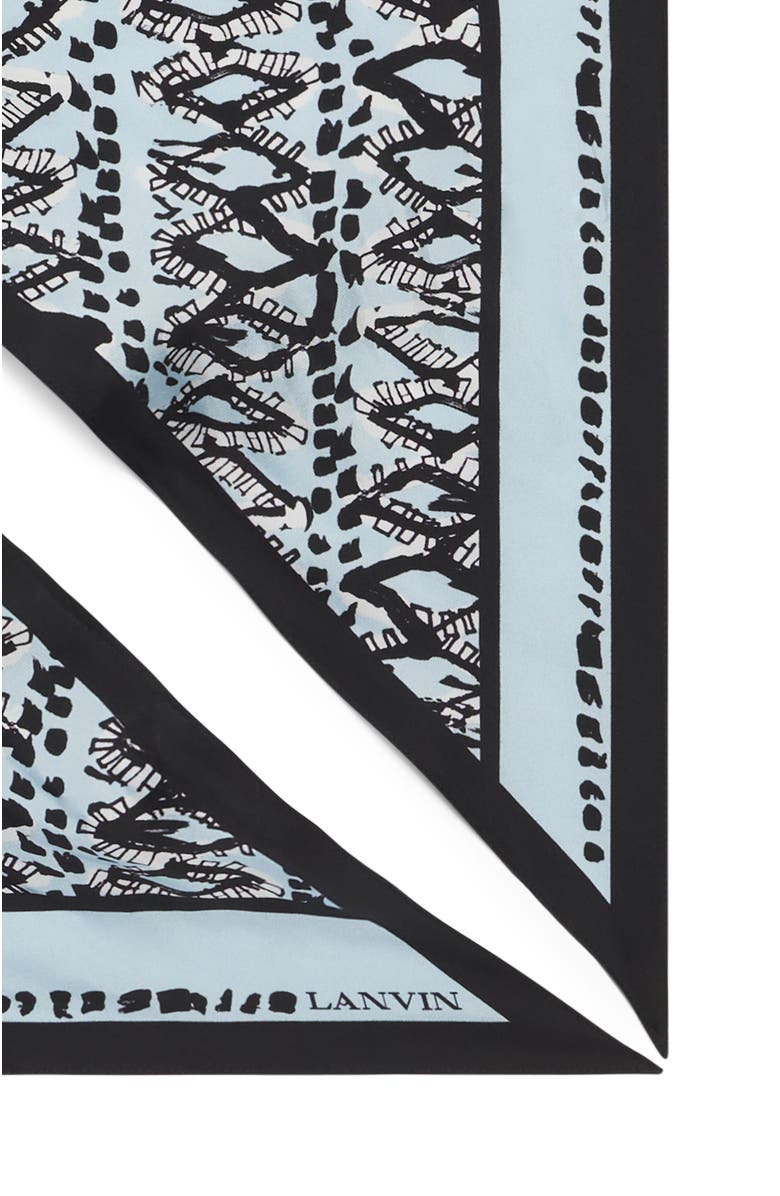 Lanvin Painted Diamond Motif Top With Jewelry Fastener, Alternate, color, Sky Blue/Black
