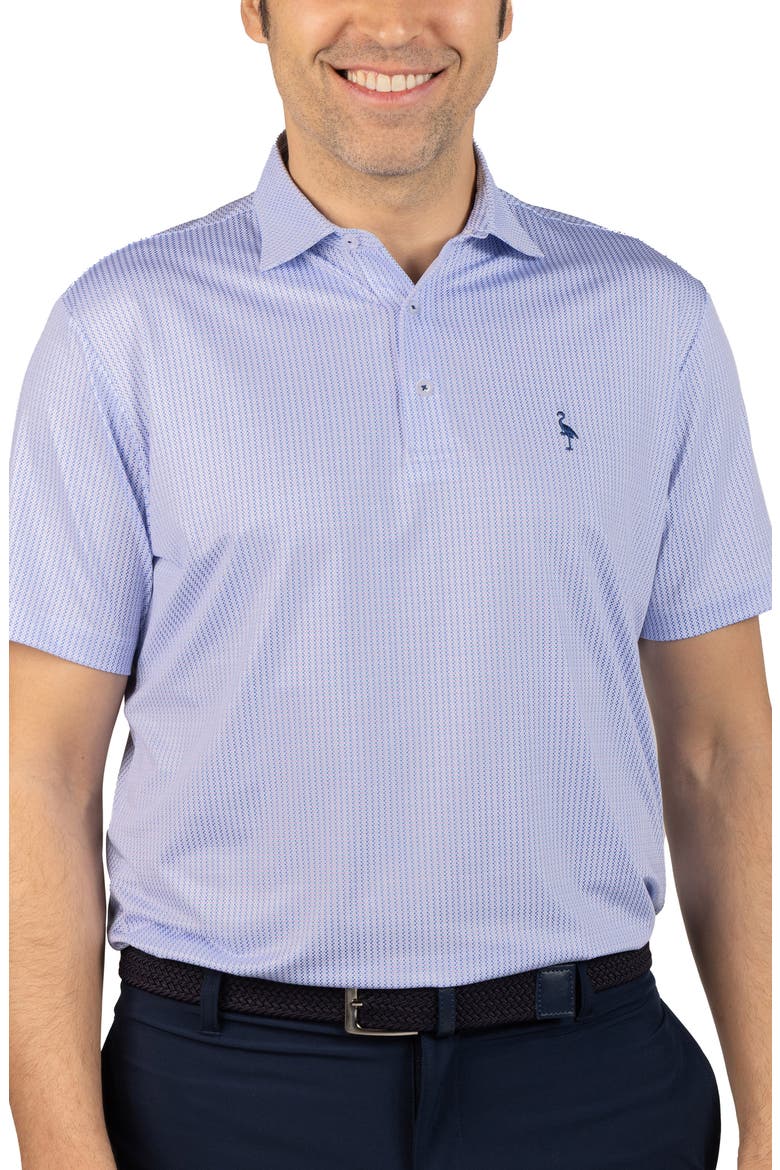 Dots Print Performance Polo, Alternate, color, BLUE