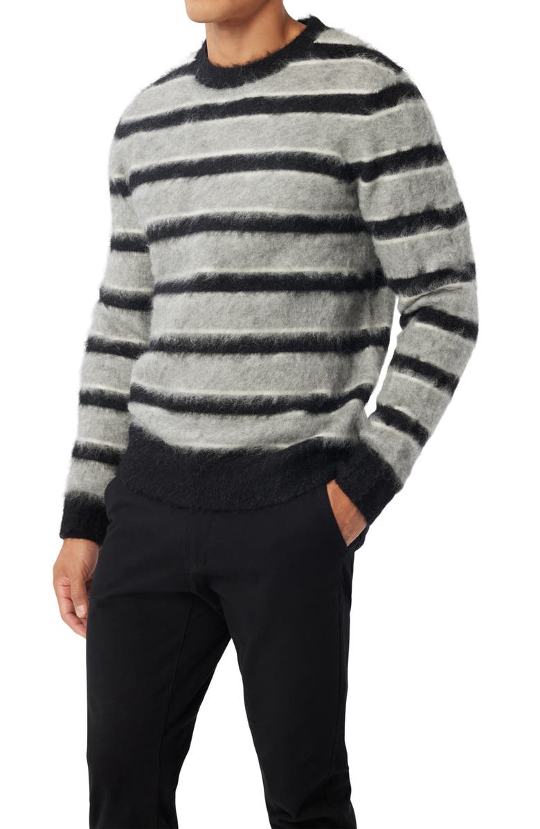 Good Man Brand Stripe Mohair & Wool Blend Crewneck Sweater, Alternate, color, 