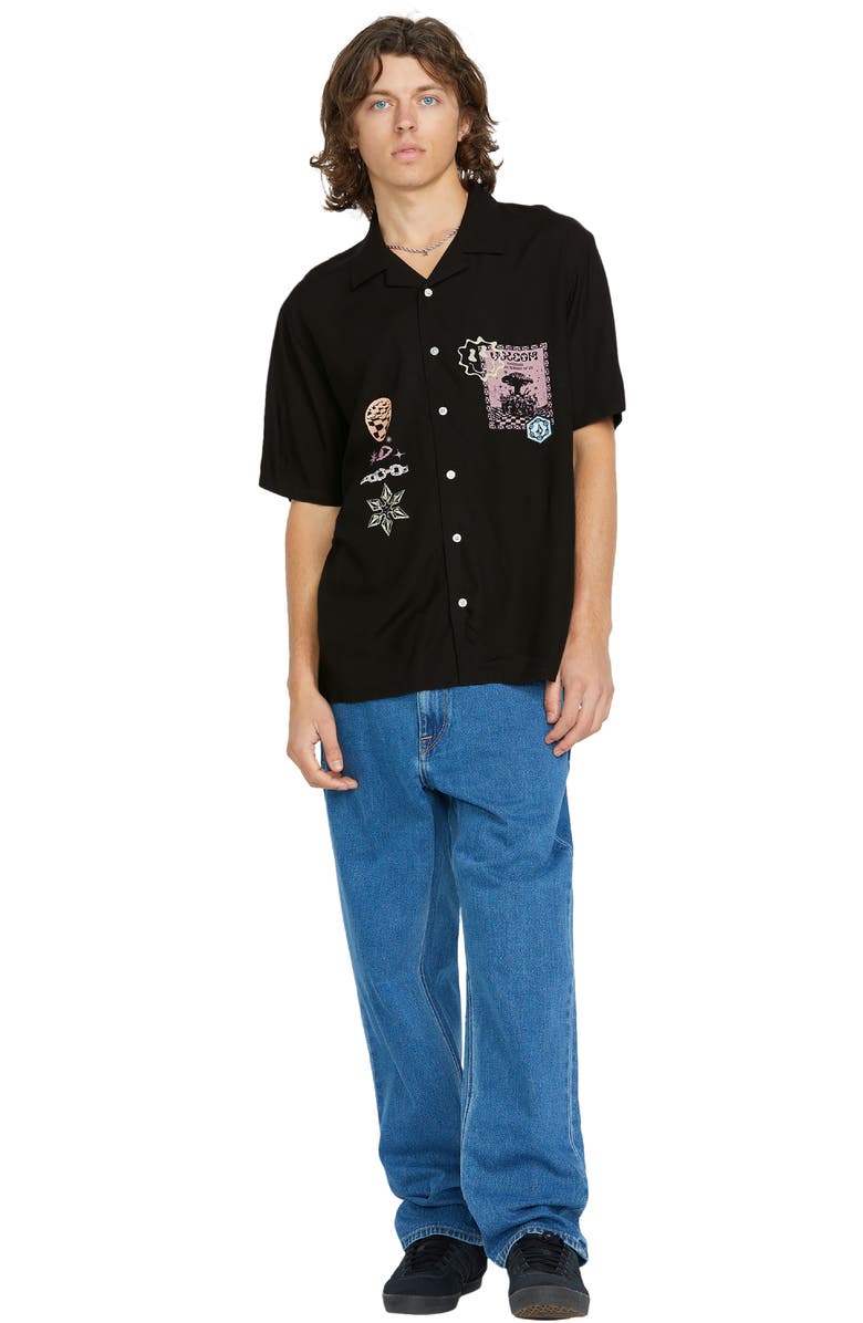 Volcom x Filip Rygalski Cotton & Viscose Camp Shirt, Alternate, color, 