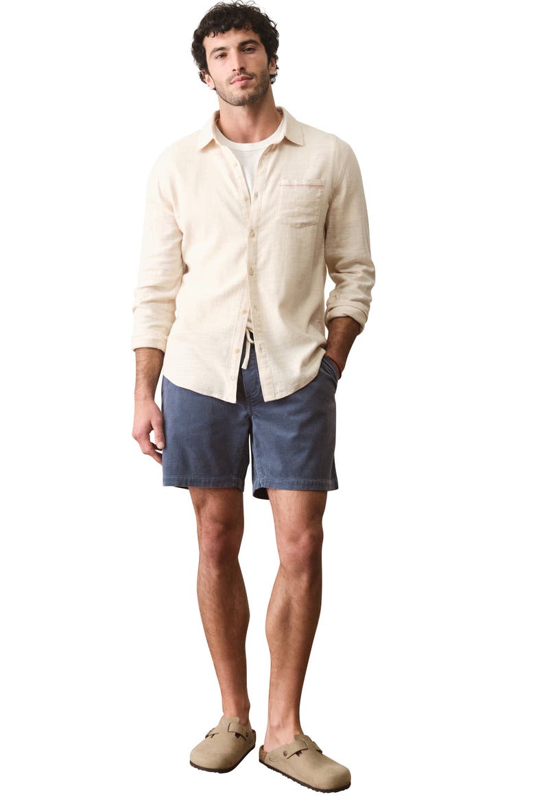 Saturday 6-Inch Corduroy Drawstring Shorts, Alternate, color, FADED NAVY