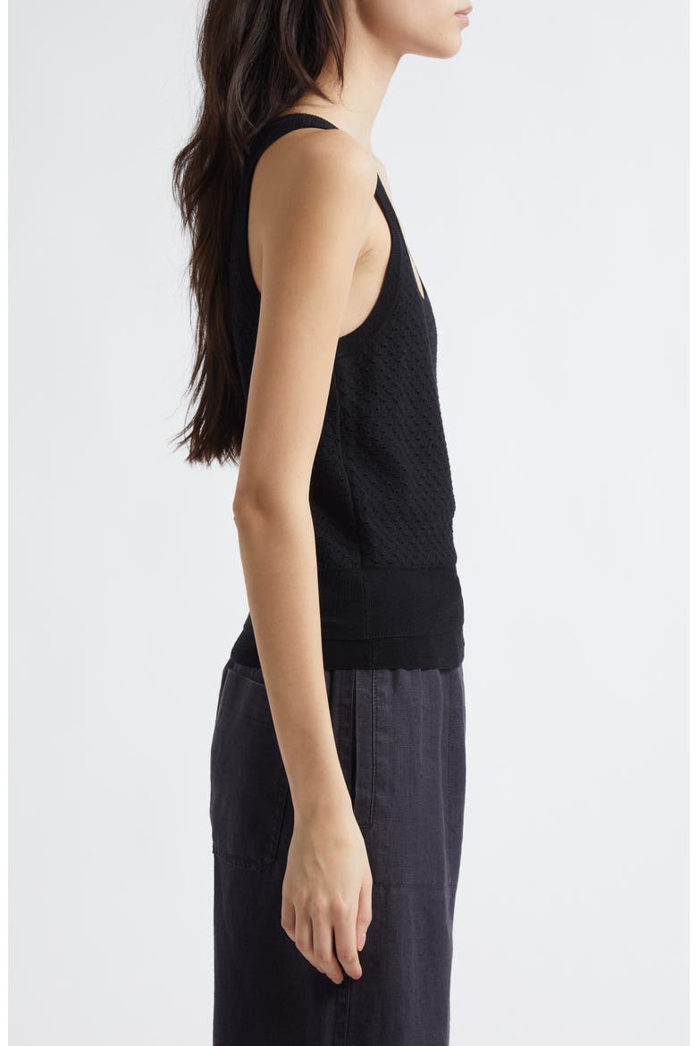 Double Layer Mesh Sweater Tank, Alternate, color, BLACK