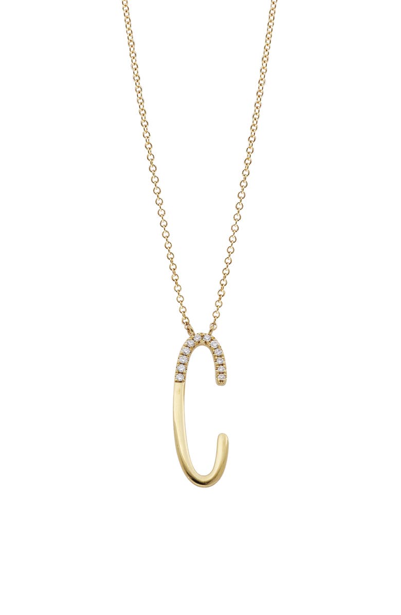 Bony Levy Diamond Initial Pendant Necklace, Main, color,