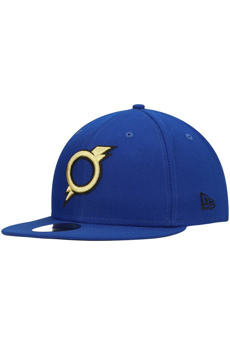 Men's New Era Blue Omaha Storm Chasers Authentic Collection Team Alternate 59FIFTY Fitted Hat, Main, color, Blue