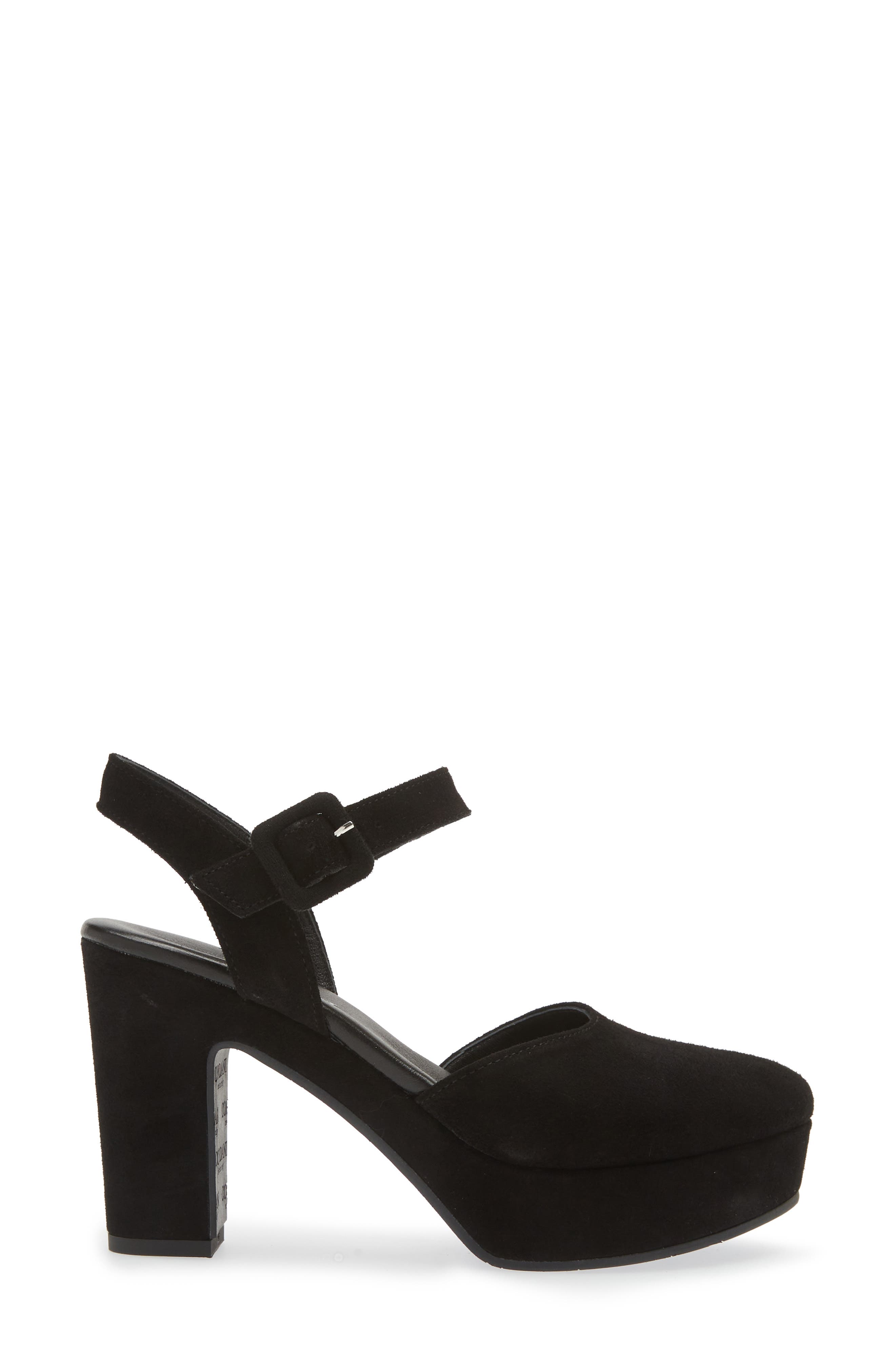 Cordani Torin Ankle Strap Platform Pump, Alternate, color, Black Suede