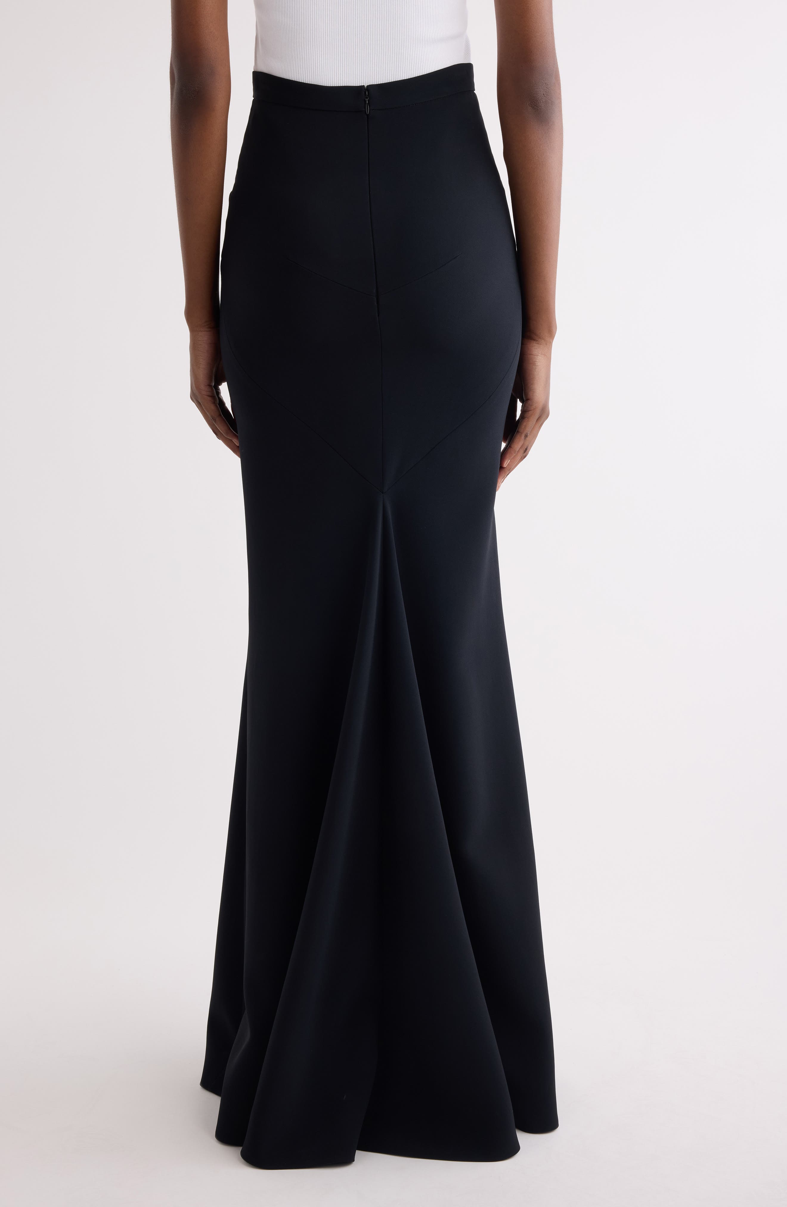 Long Kick Back Stretch Trumpet Skirt - image 2