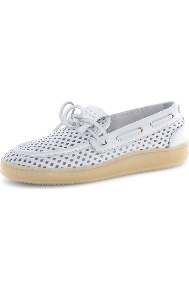 Voile Blanche Olivia Wind Boat Shoe, Main, color, White