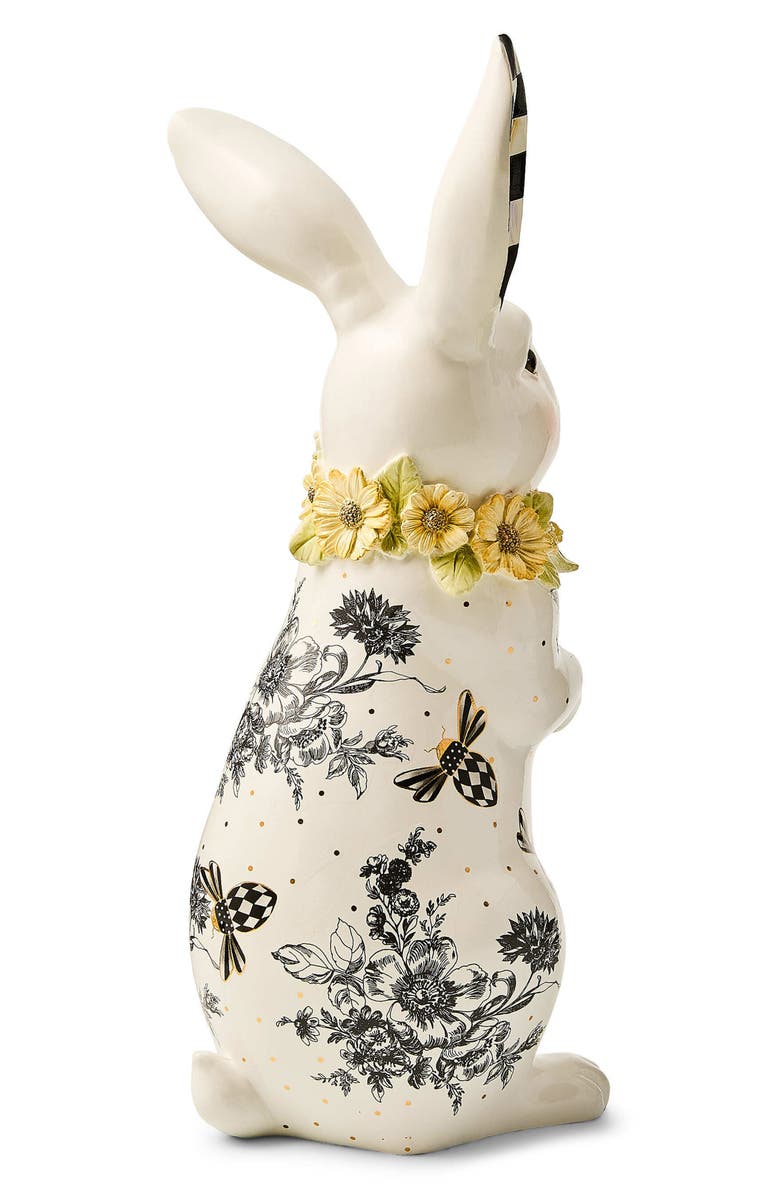 MACKENZIE CHILDS Bee Toile Tall Rabbit, Alternate, color, White