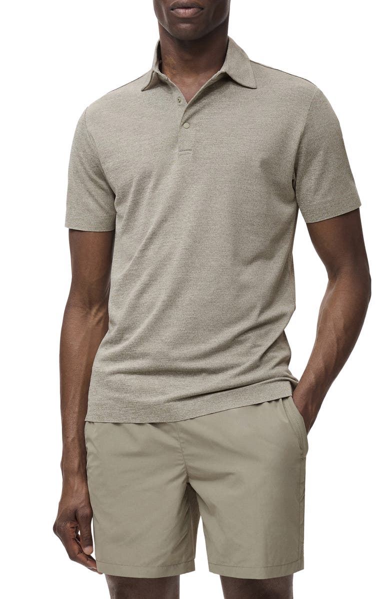 MANGO CoolMax<sup>®</sup> Slim Fit Polo, Main, color, Medium Green