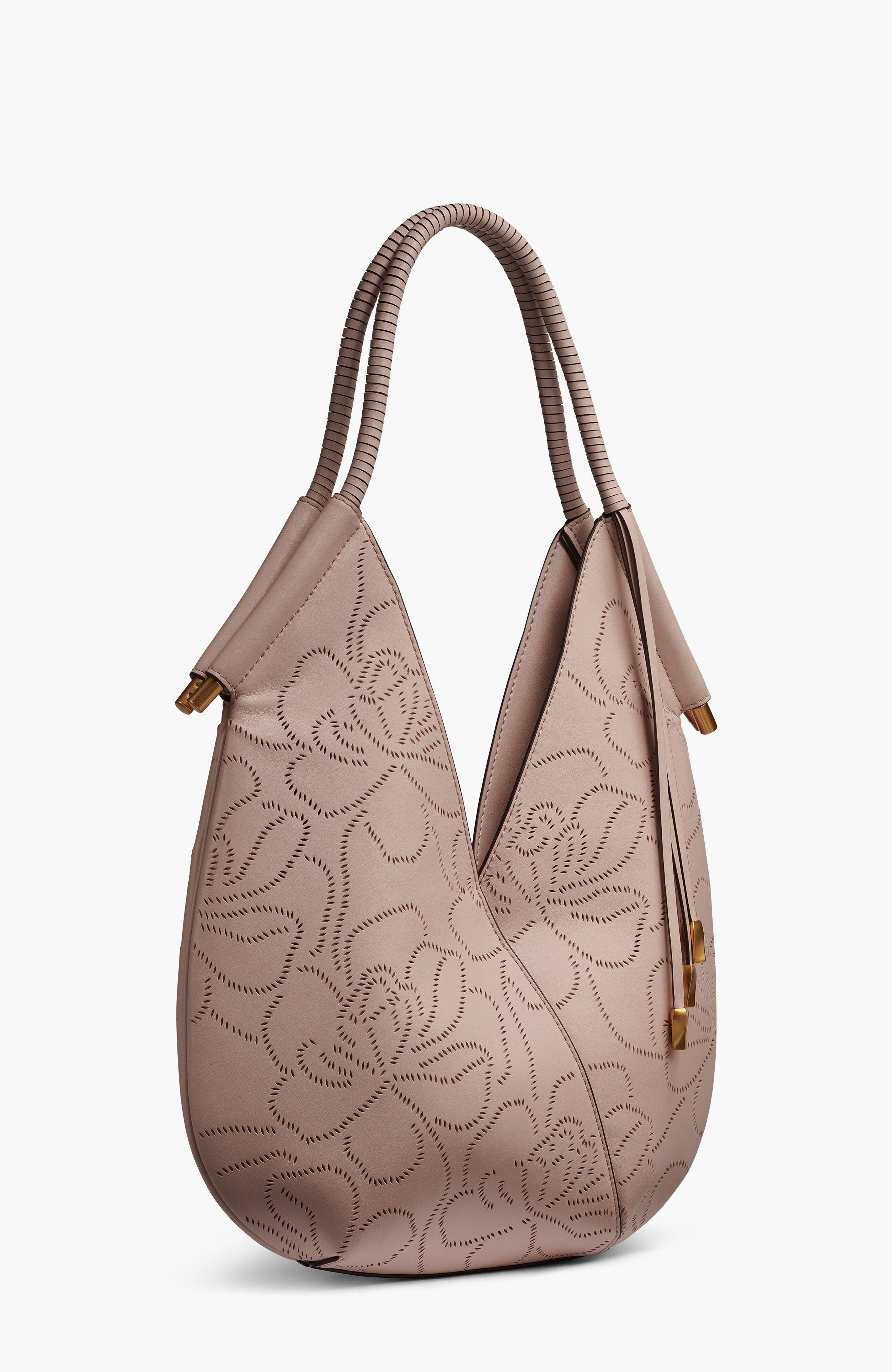 Donna Karan New York Baldwin Floral Perf Mini Shoulder, Alternate, color, Snow Petal