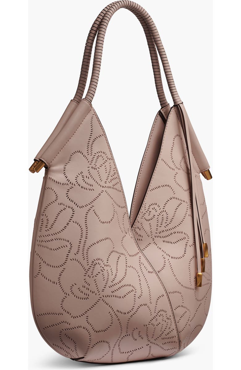 Donna Karan New York Baldwin Floral Perf Mini Shoulder, Alternate, color, Snow Petal