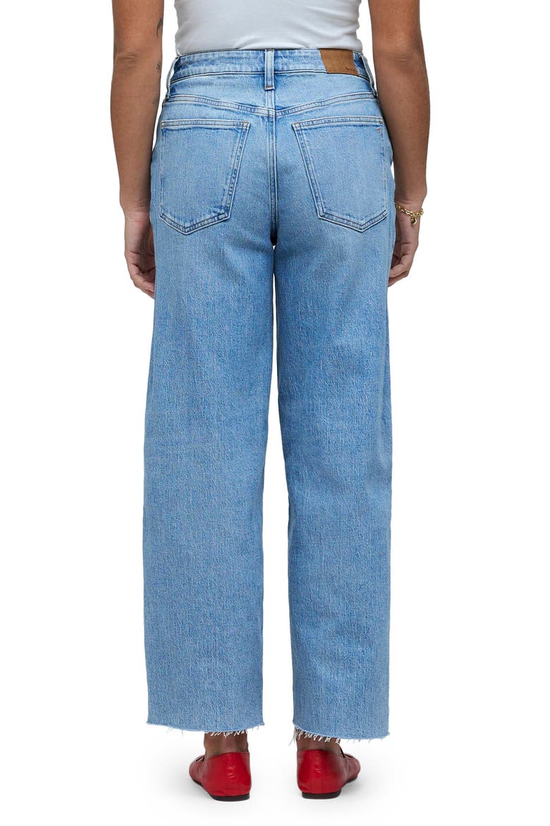 The Perfect Raw Hem Wide Leg Crop Jeans, Alternate, color, ALTOONA WASH