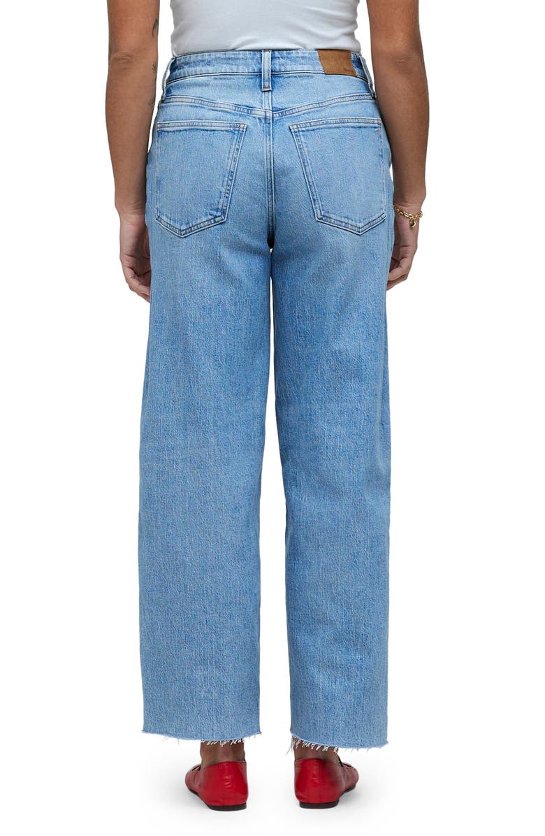 Madewell The Perfect Raw Hem Wide Leg Crop Jeans, Alternate, color, 
