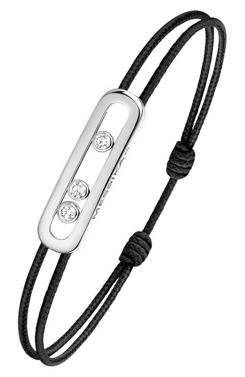 Messika Care Diamond Cord Bracelet In White Gold