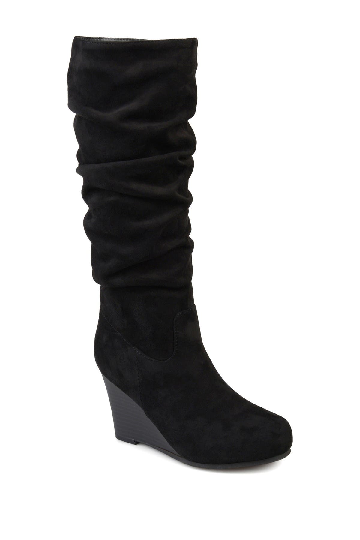 Journee Collection Haze Wedge Boot, Main, color, Black