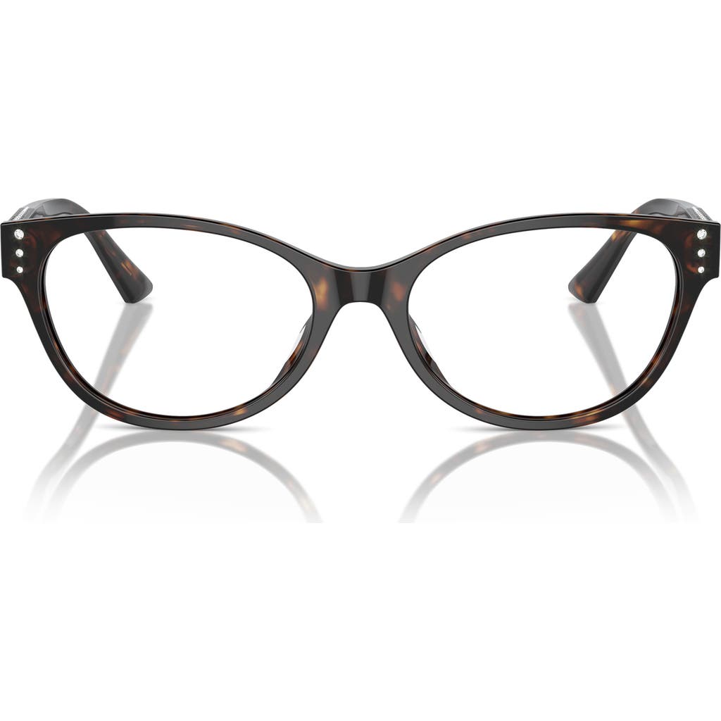 Jimmy Choo 54mm Oval Optical Glasses In Brown