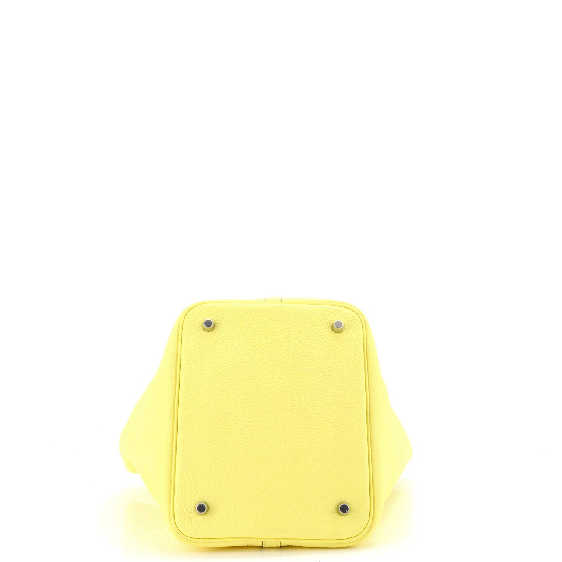 Pre-Owned Hermes Picotin Lock Bag Clemence MM, Alternate, color, Lime