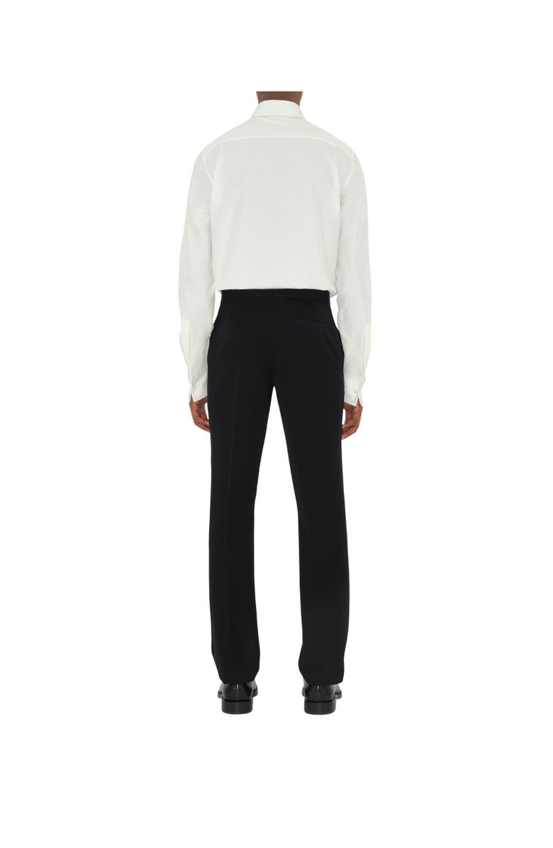 Burberry Wool Tuxedo Trousers, Alternate, color, Black