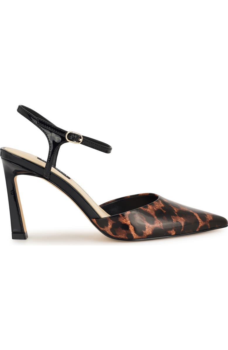 Nine West Dres Ankle Strap Pointed Toe Pump, Alternate, color, Dark Brown