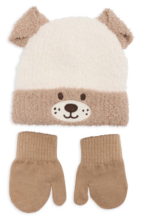 Puppy Beanie & Mittens Set
