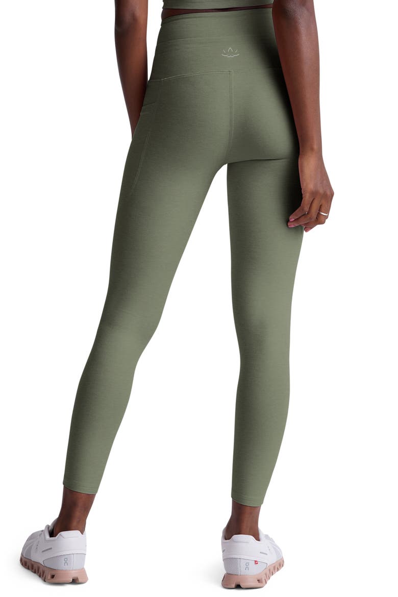 Space Dye Pocket Midi Leggings, Alternate, color, SAGE HEATHER