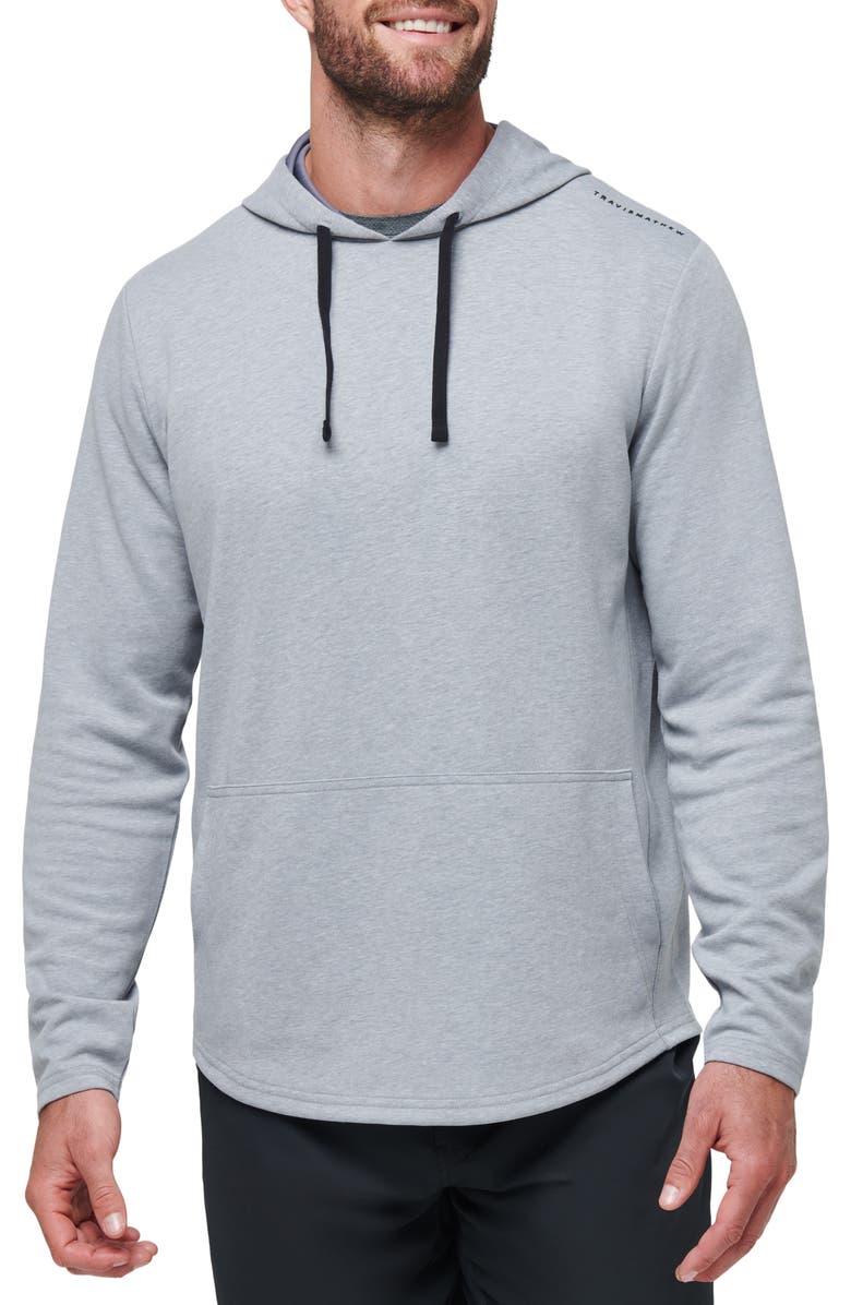 TravisMathew Upgraded Tech Hoodie, Main, color, Heather Grey