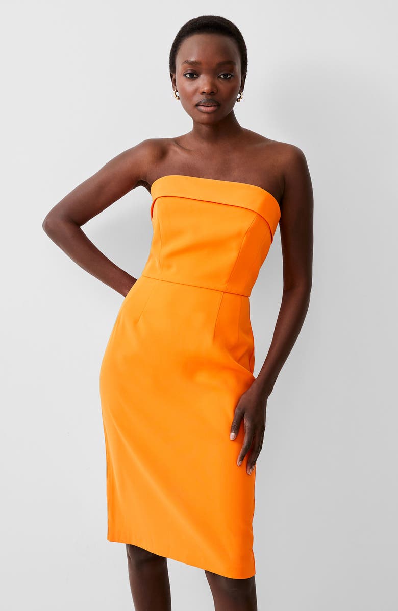 French Connection Harry Suiting Strapless Dress, Alternate, color, 
