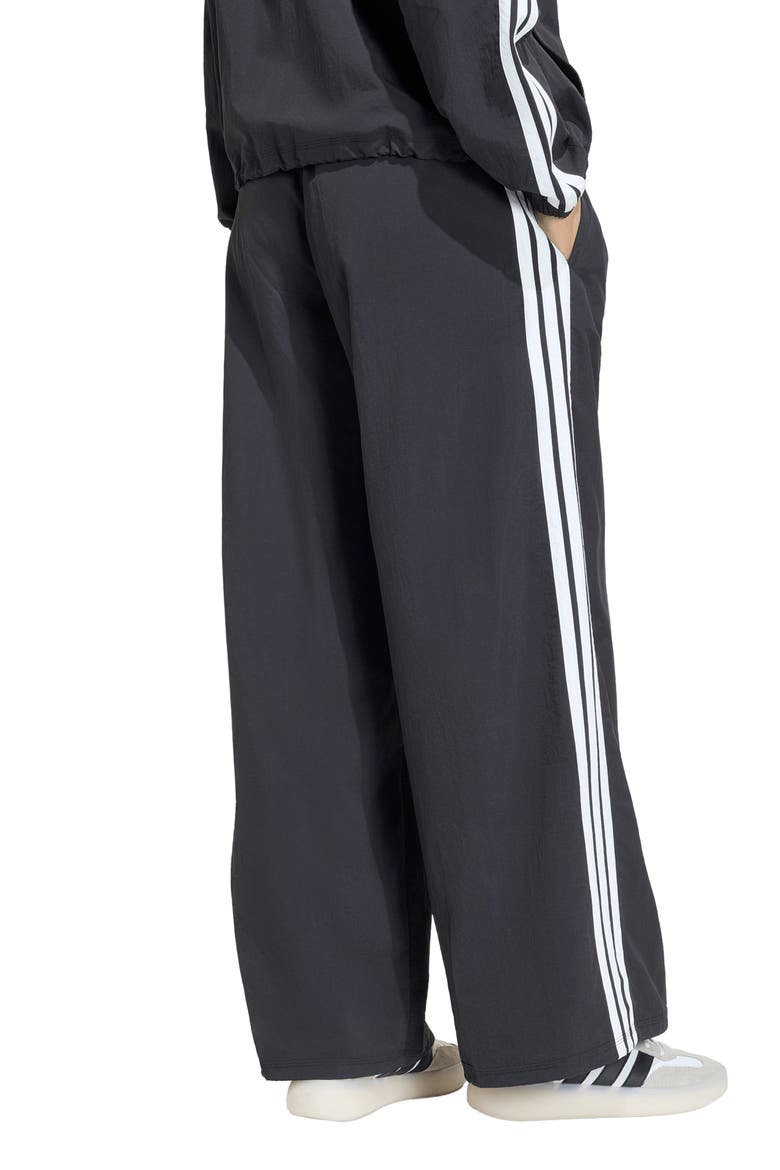 Iconic 3-Stripes Track Pants, Alternate, color, BLACK/WHITE