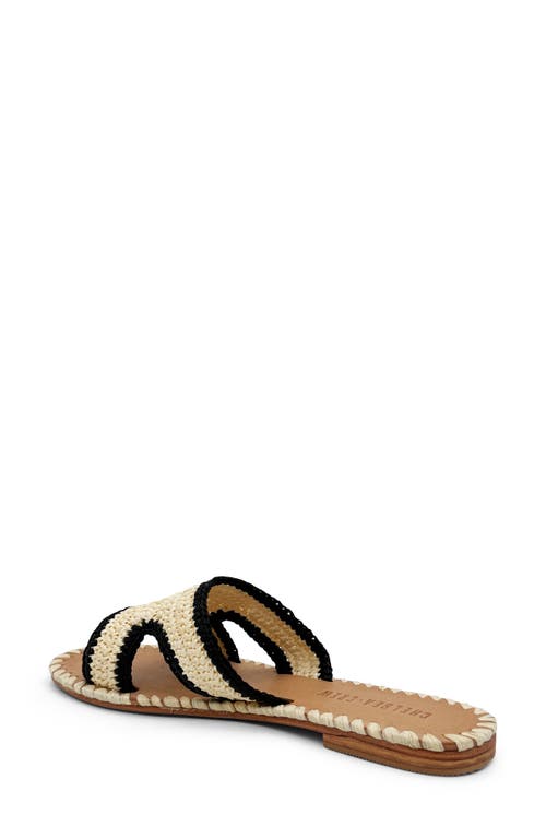 Shop Chelsea Crew Theo Crochet Slide Sandal In Beige Raffia