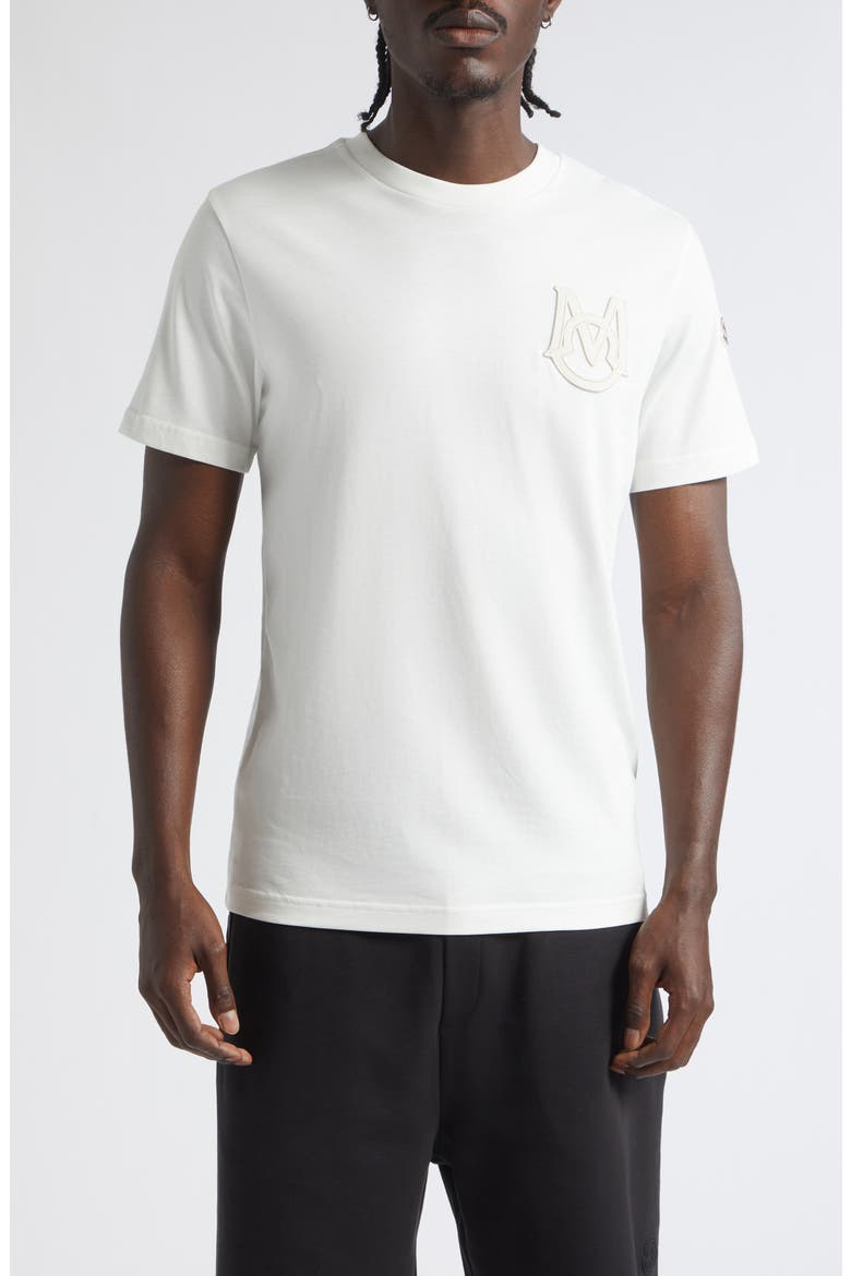 Monogram Logo Cotton T-Shirt, Main, color, BRIGHT WHITE