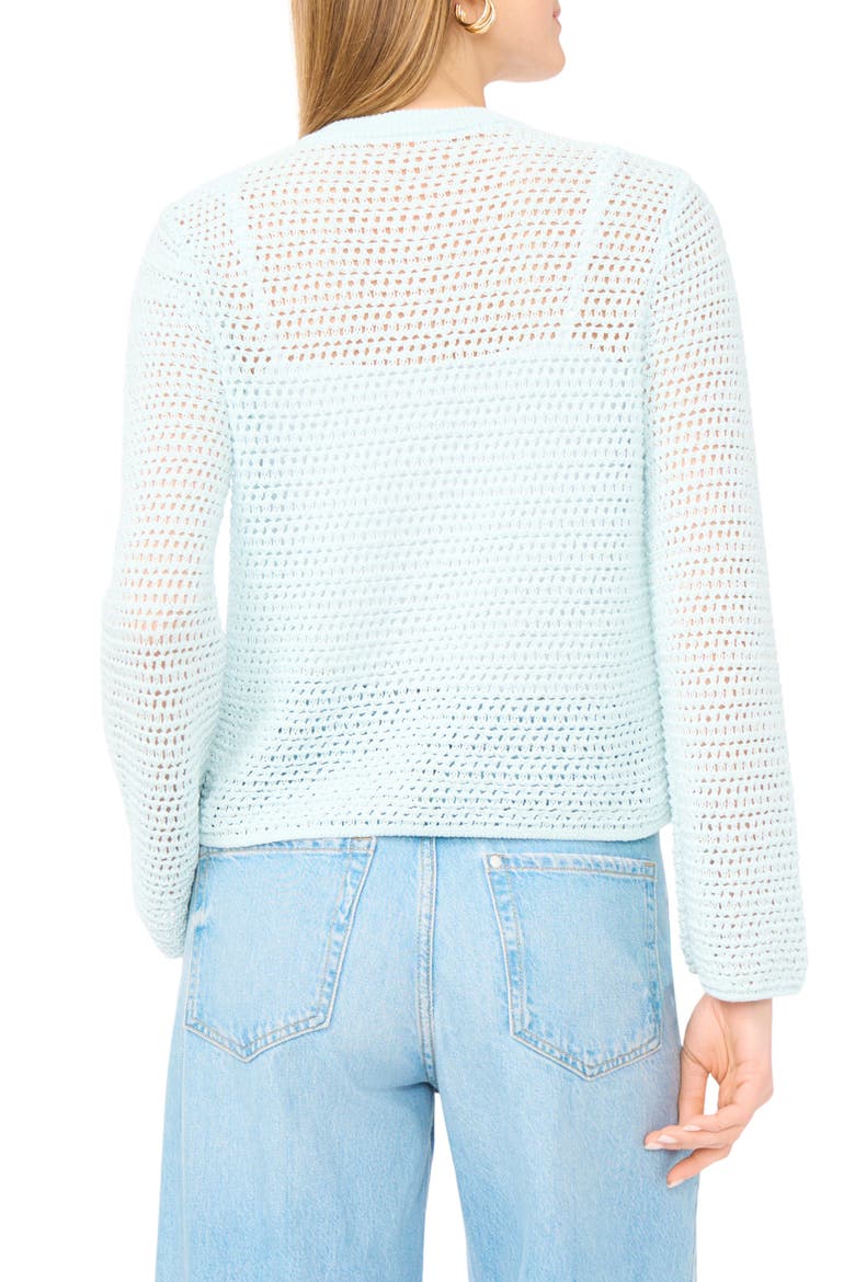 Open Weave Cardigan, Alternate, color, SKYLIGHT