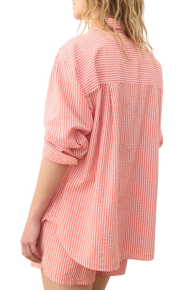 Marine Layer Gracey Seersucker Button-Up Shirt, Alternate, color,