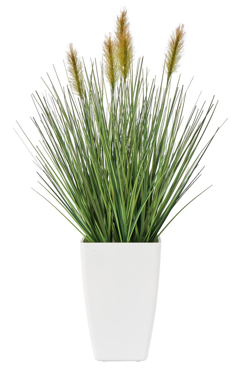 GINGER BIRCH STUDIO Artificial Potted Plant, Main, color, Green