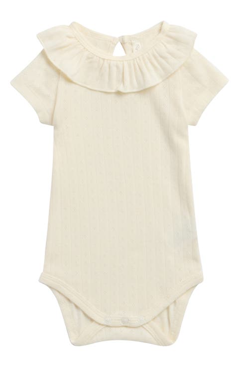 Ruffle Collar Cotton Bodysuit (Baby)