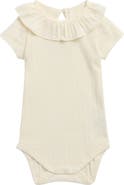 Rylee + Cru Ruffle Collar Cotton Bodysuit