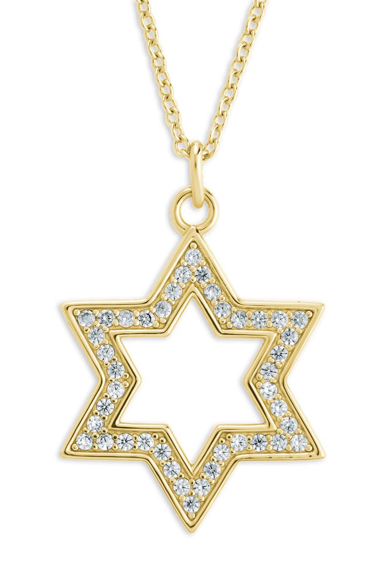 Pave Star of David Pendant Necklace, Main, color, GOLD