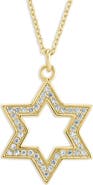 Sterling Forever Pave Star of David Pendant Necklace
