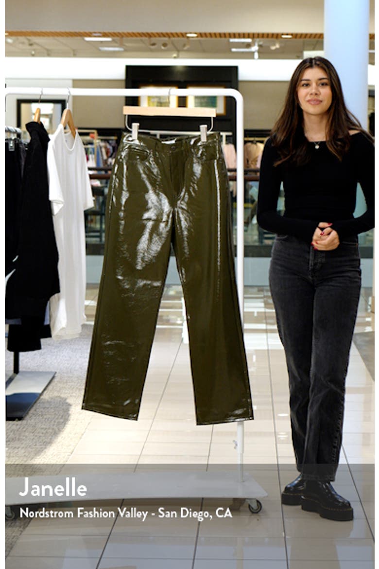 Cassie Super High Waist Straight Leg Faux Leather Pants video