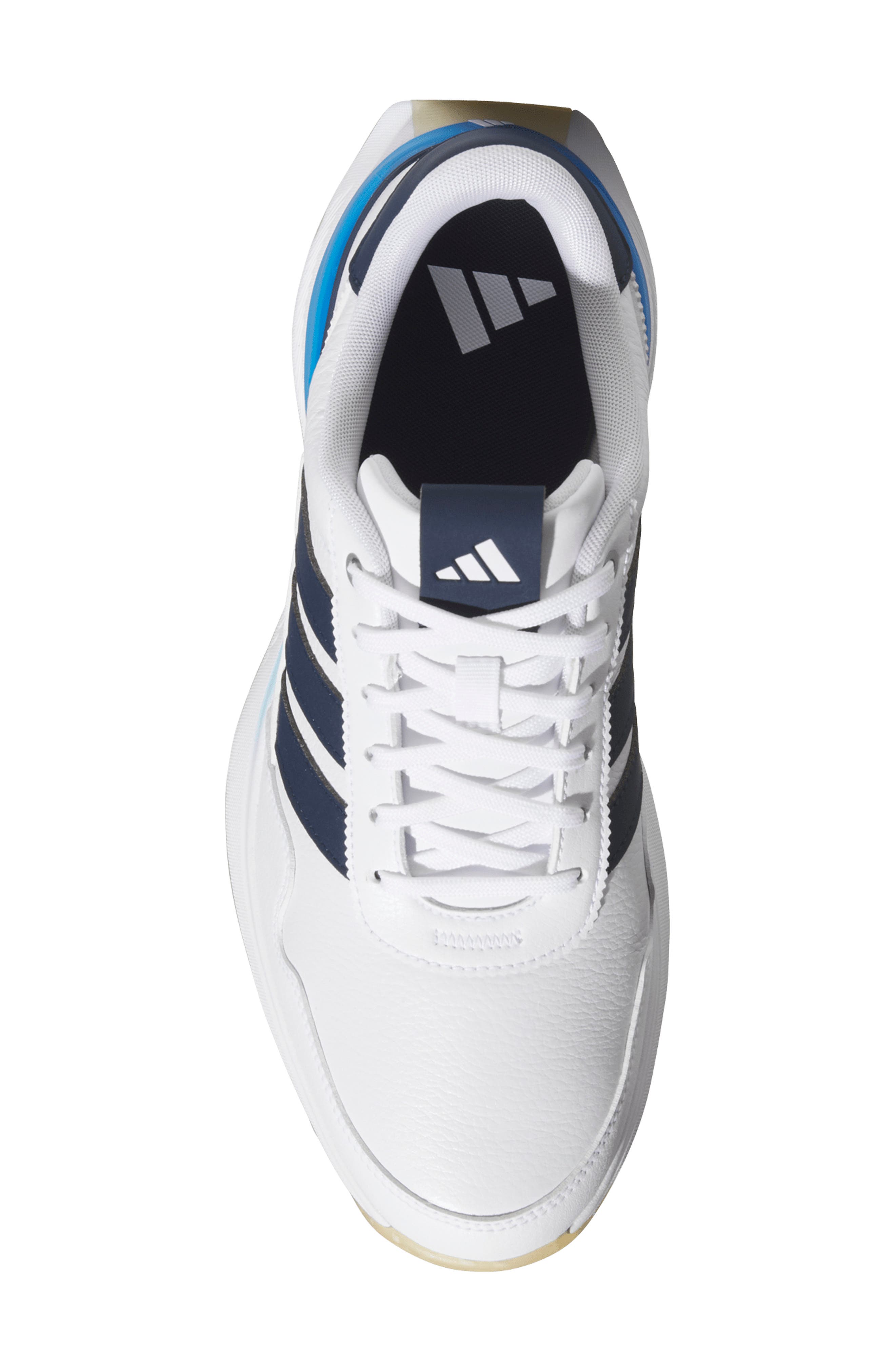 adidas S2G 26 Waterproof Spikeless Golf Shoe, Alternate, color, White/ Navy/ Blue