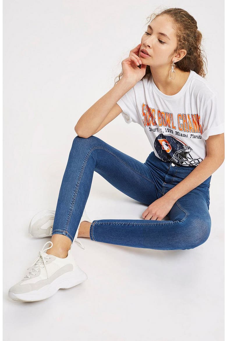 Joni High Waist Skinny Jeans, Alternate, color, BLUE