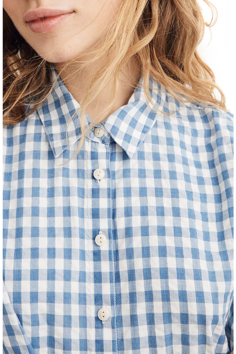 Central Gingham Ruffle Hem Shirtdress, Alternate, color, LARGE GINGHAM LOGAN GINGHAM