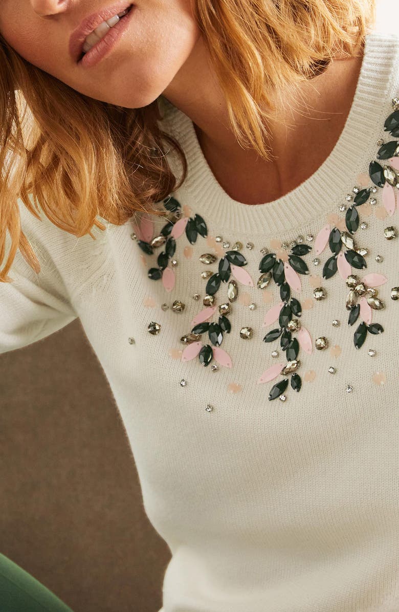 Boden Montrose Embellished Sweater, Alternate, color, 