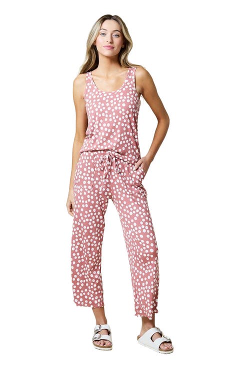 Softies Ella - Scoop Tank with Capri Pant Sleepwear Set